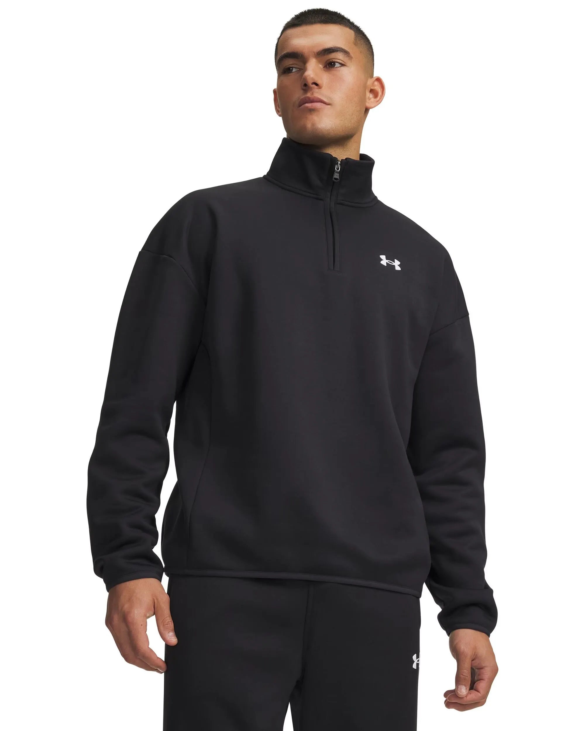 Fleecepullover mit Stehkragen