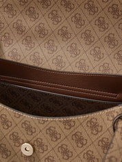 Schultertasche mit Logoprint