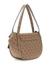 Schultertasche mit Logoprint