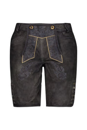 Ledershorts mit Stickereien