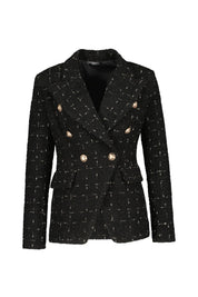 Karierter Bouclé-Blazer