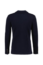 Strickjacke in Sakko-Optik