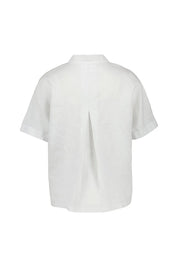 Leinenbluse mit Kurzarm