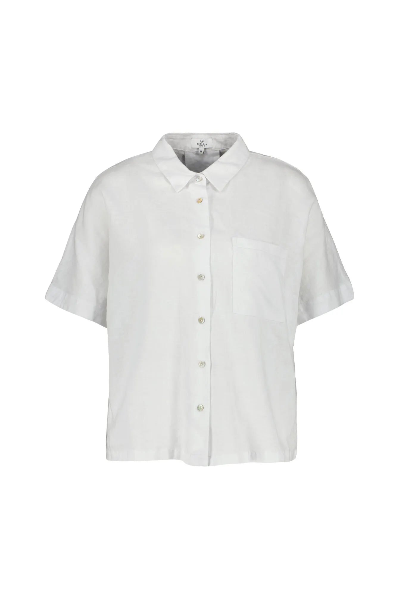Leinenbluse mit Kurzarm