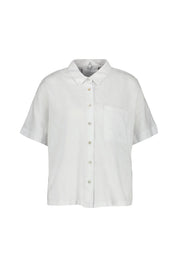 Leinenbluse mit Kurzarm