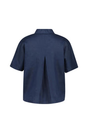 Leinenbluse mit Kurzarm