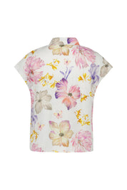 Leinenbluse floral