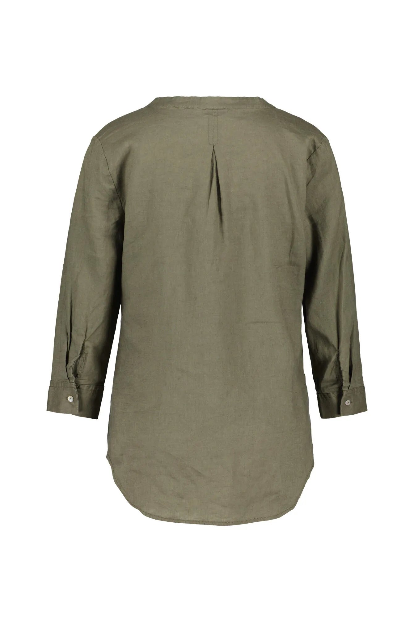 Leinenbluse mit V-Ausschnitt