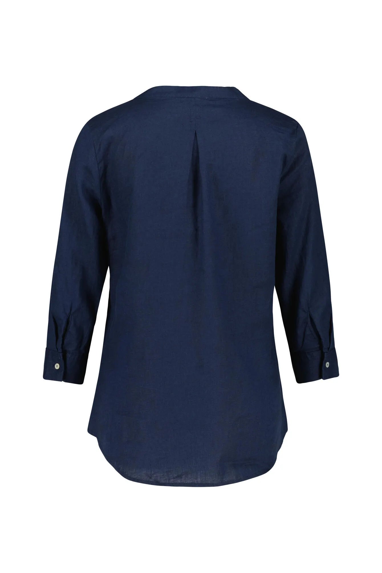 Leinenbluse mit V-Ausschnitt