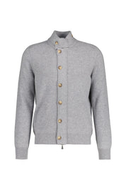 Strickjacke mit Stehkragen