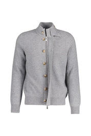 Strickjacke mit Stehkragen