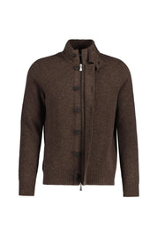 Strickjacke mit Stehkragen