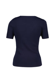 T-Shirt aus Rippstrick
