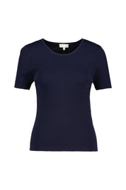 T-Shirt aus Rippstrick