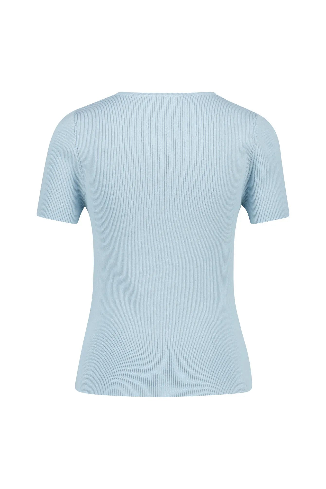 T-Shirt aus Rippstrick