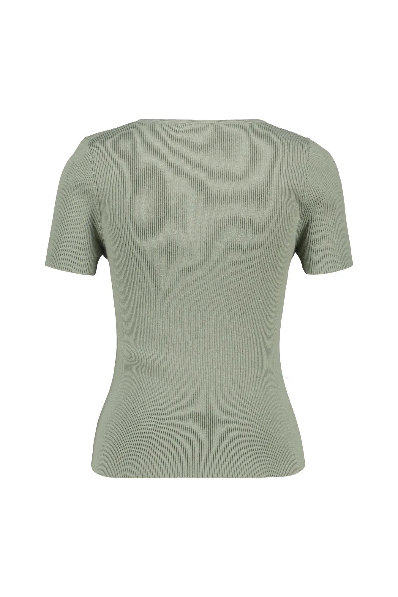 T-Shirt aus Rippstrick
