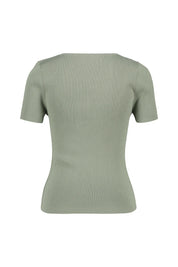 T-Shirt aus Rippstrick