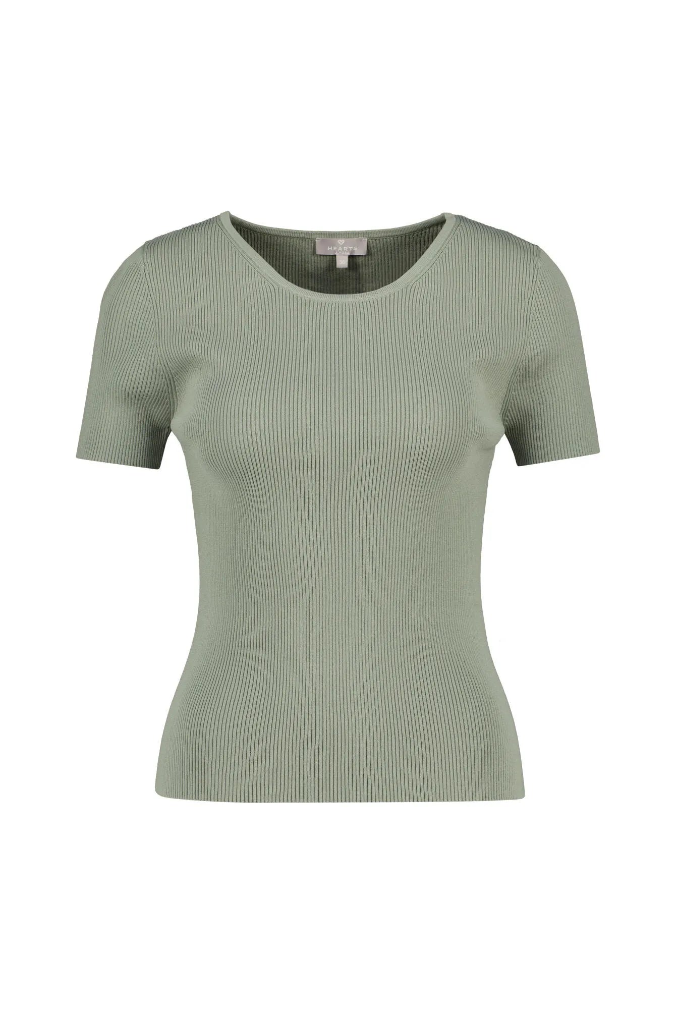 T-Shirt aus Rippstrick