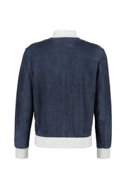 Lederjacke Ripp-Bündchen