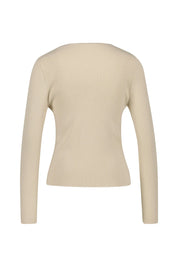 Strickjacke aus Rippstrick