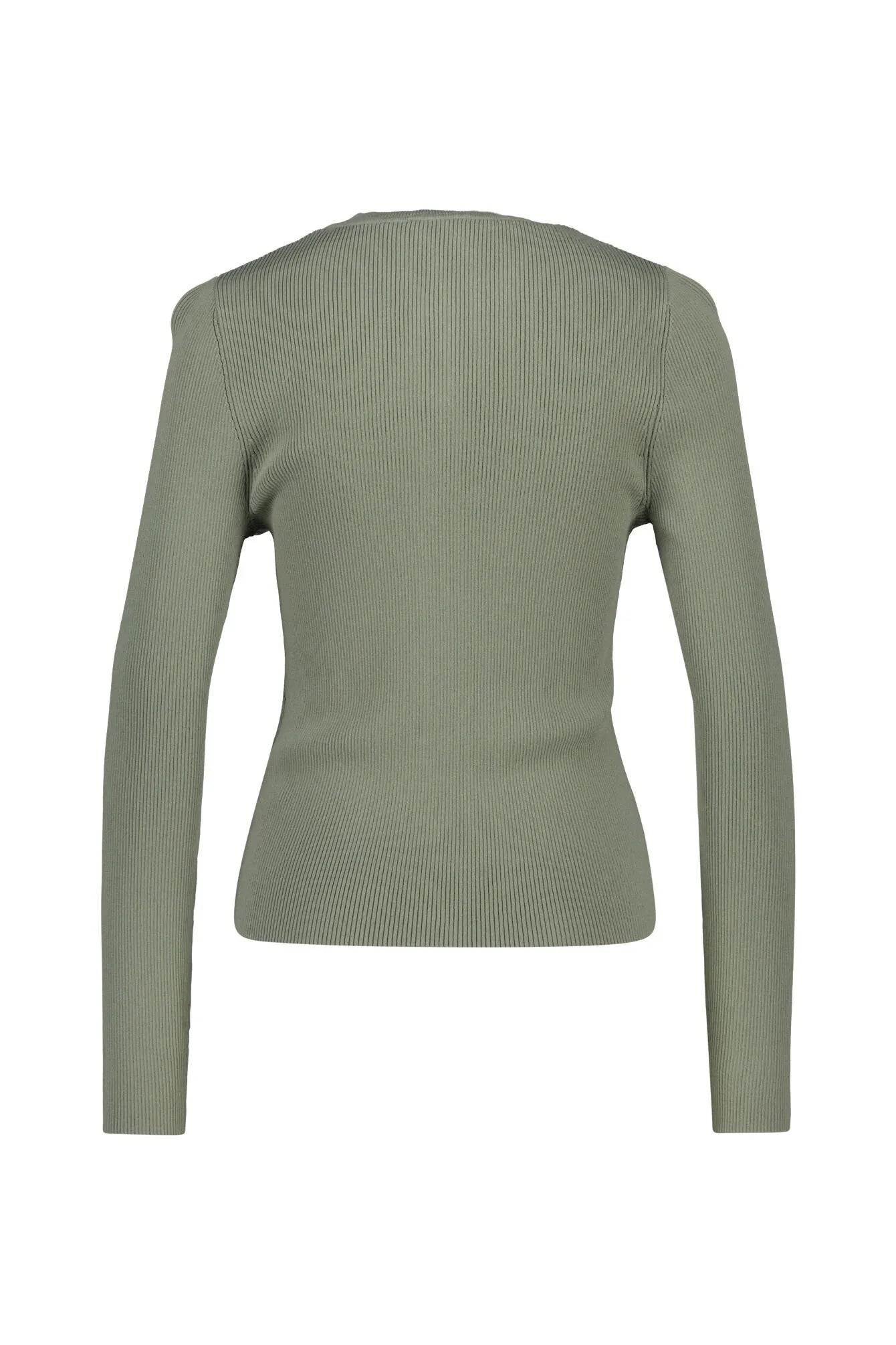 Strickjacke aus Rippstrick