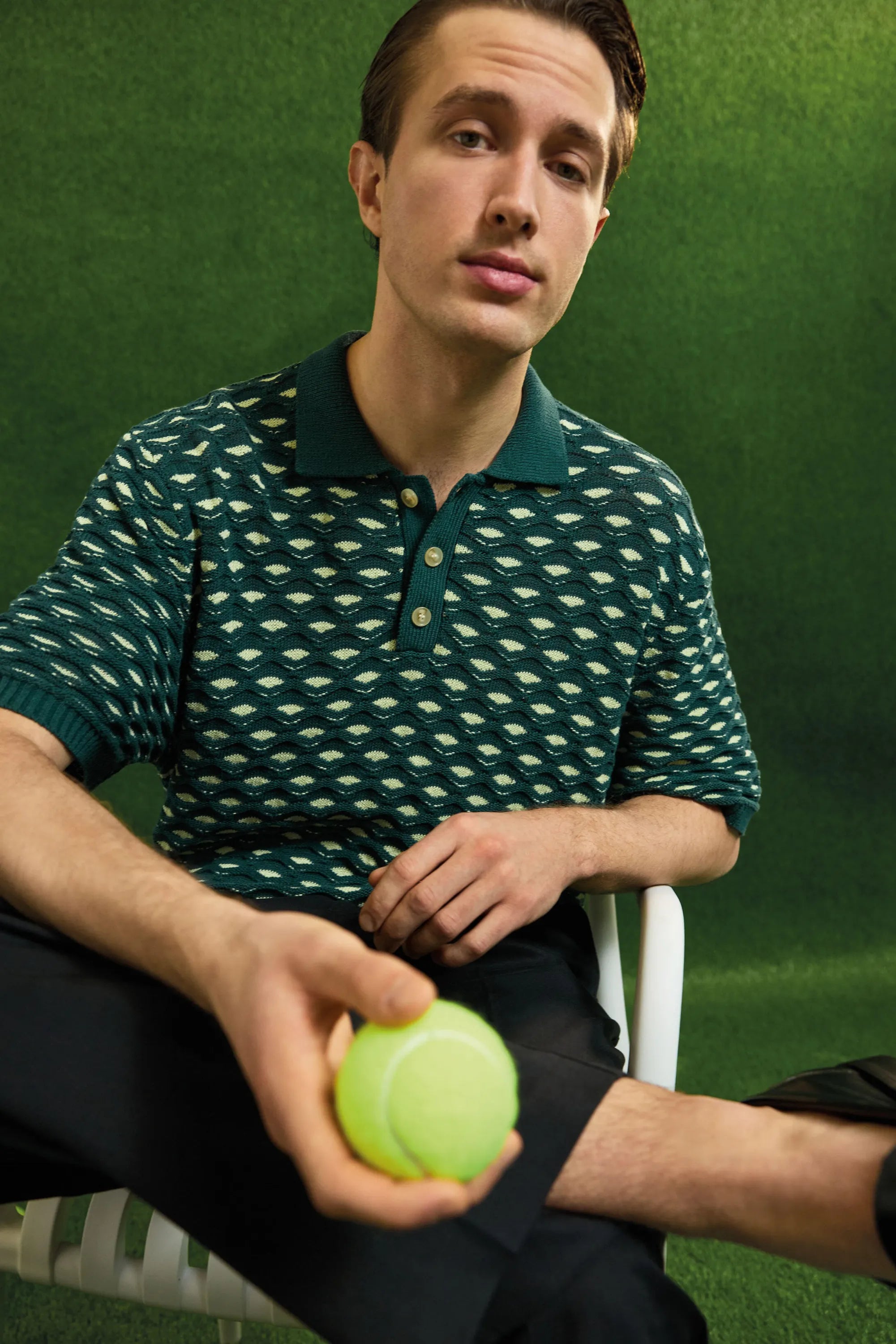 Strickpoloshirt ESMAY Loose Fit