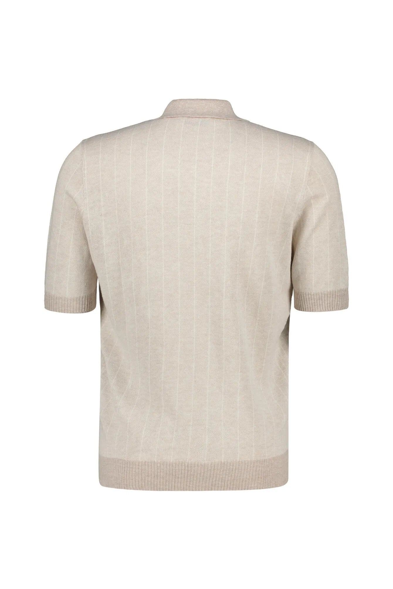 Strickpoloshirt Regular Fit aus Leinen-, Baumwollmix