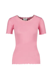 T-Shirt aus Seide-, Baumwollmix