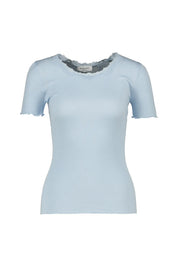 T-Shirt aus Seide-, Baumwollmix