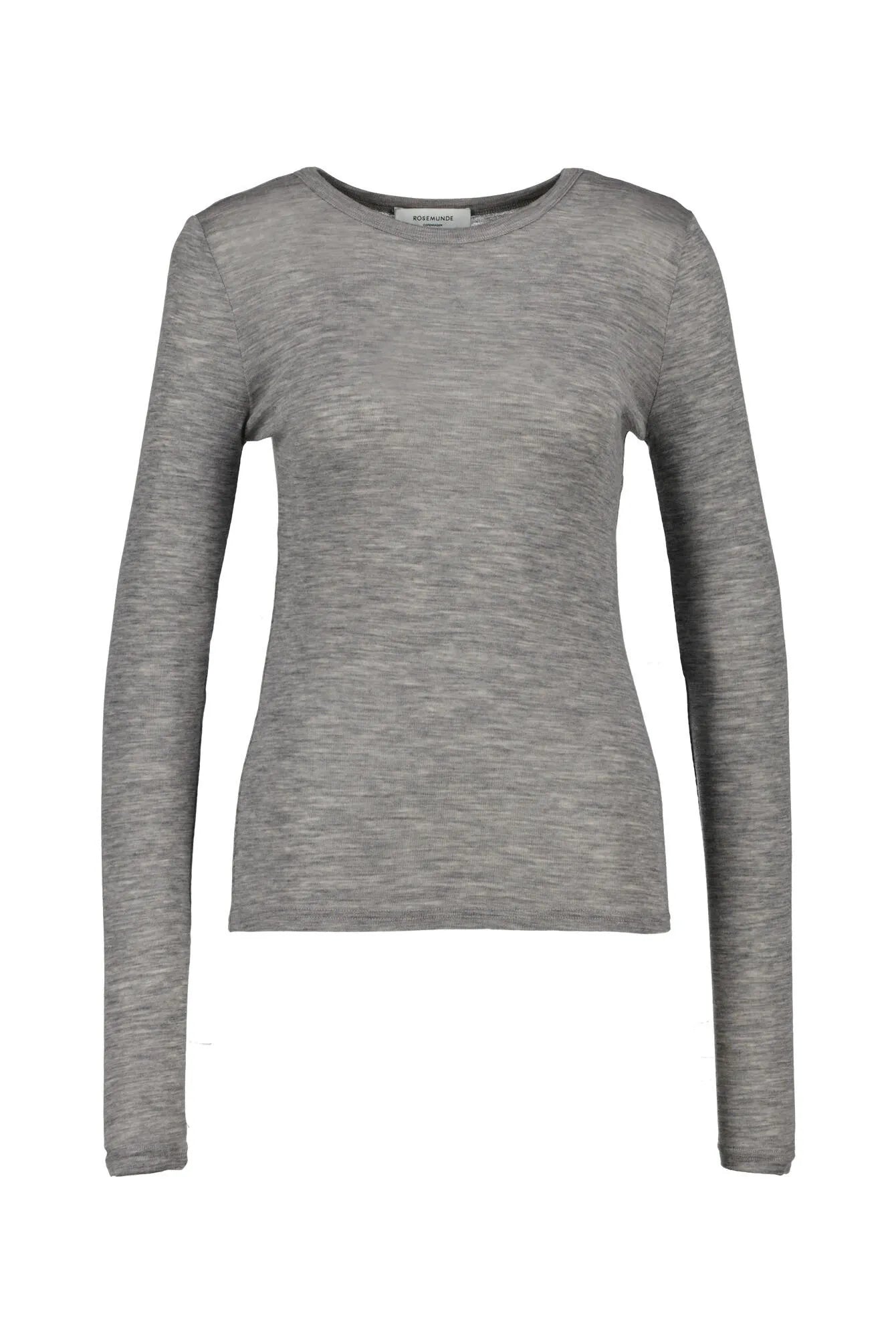 Langarmshirt aus Woll-, Kaschmirmix