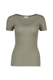 T-Shirt aus Seide-, Baumwollmix