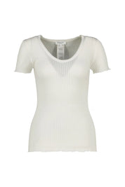 T-Shirt aus Seide-, Baumwollmix
