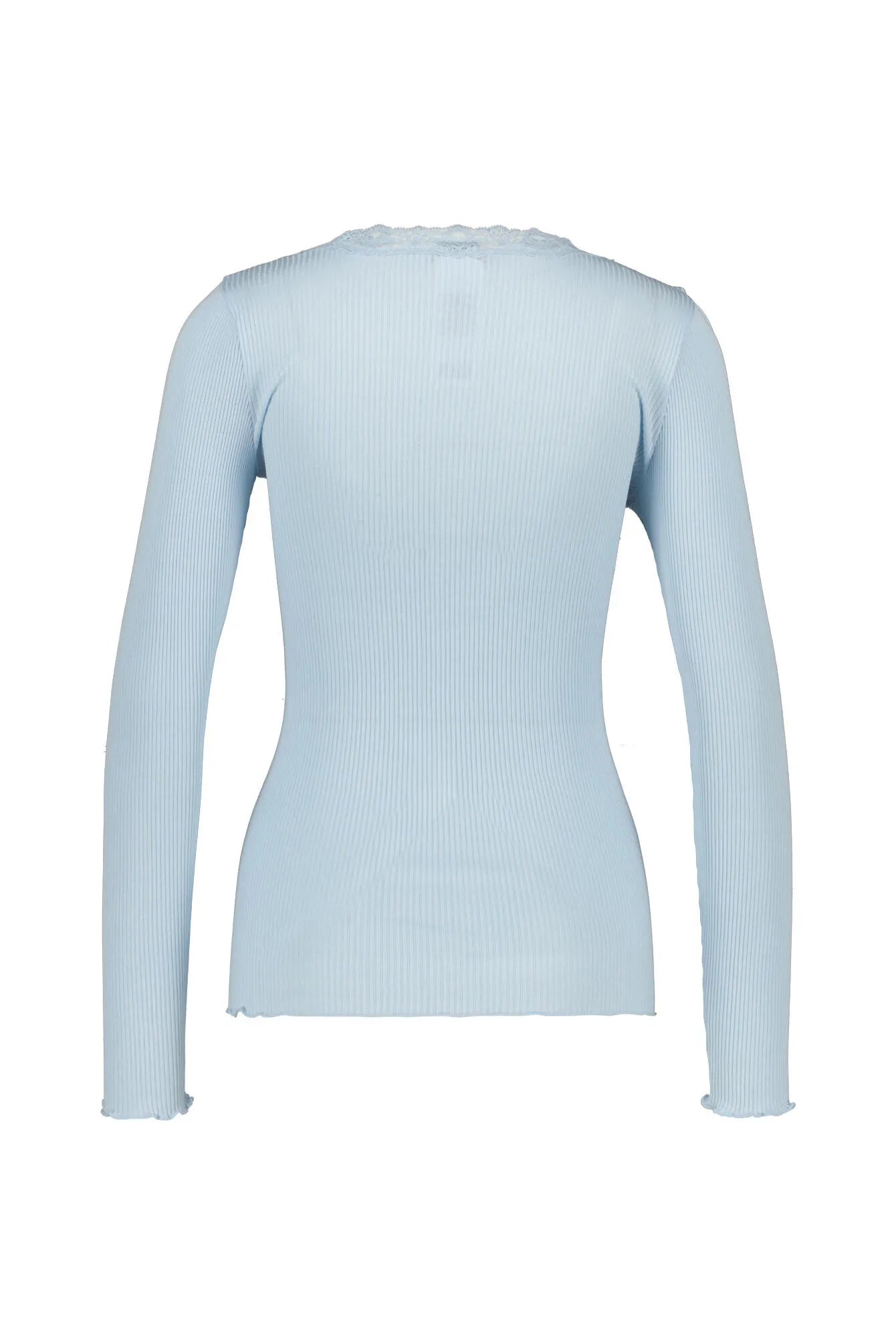 Langarmshirt aus Seide-, Baumwollmix