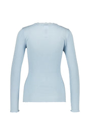 Langarmshirt aus Seide-, Baumwollmix