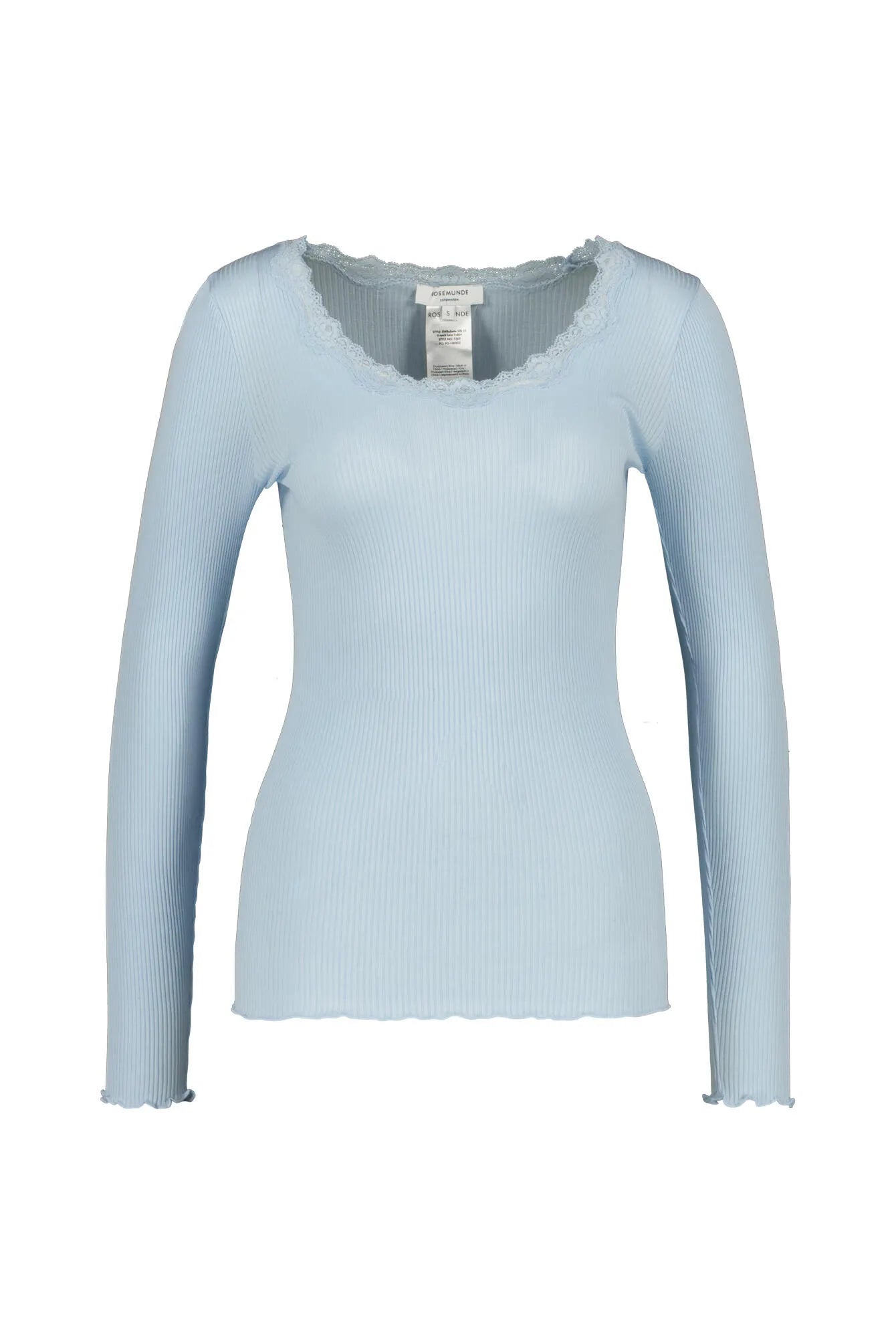 Langarmshirt aus Seide-, Baumwollmix