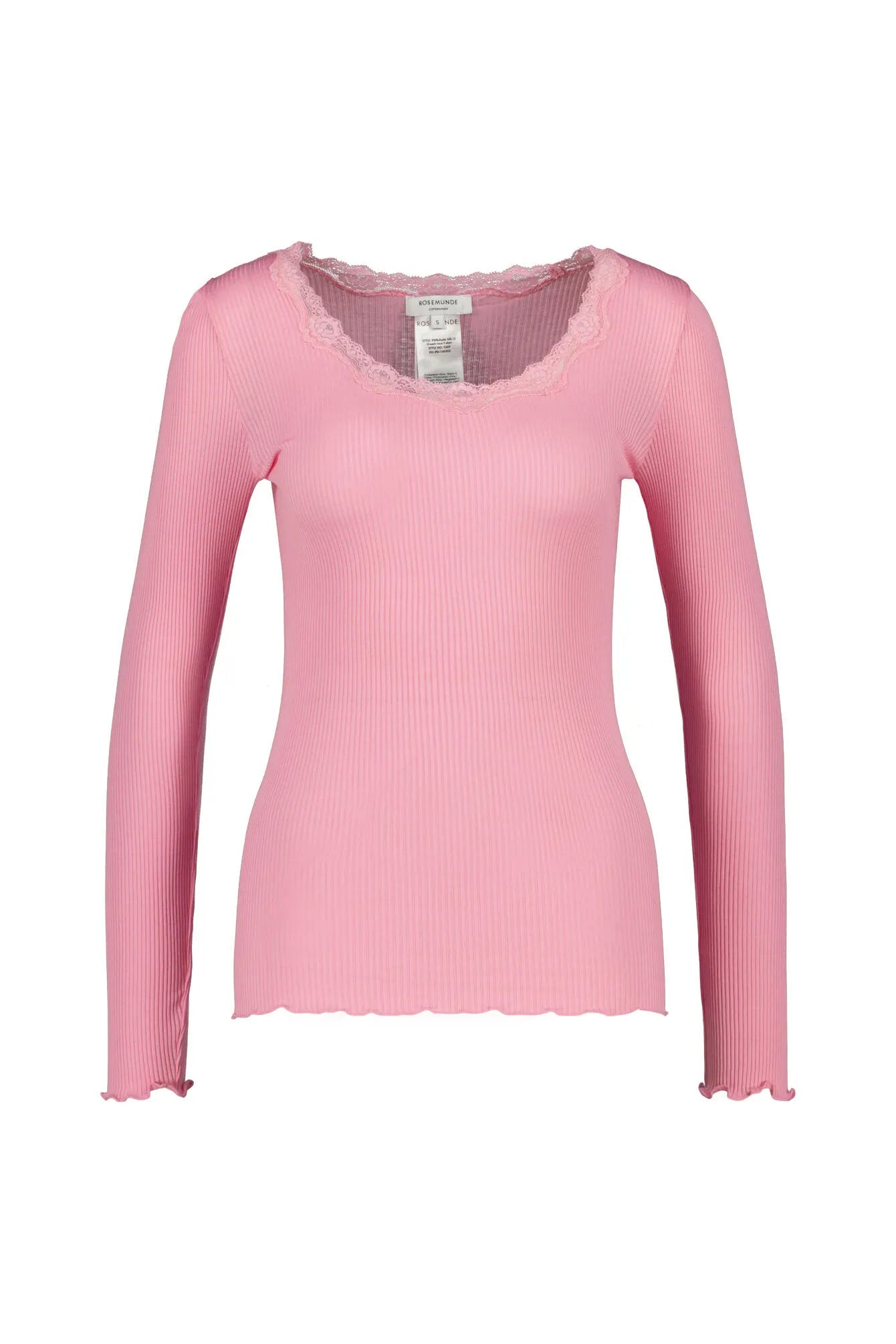 Langarmshirt aus Seide-, Baumwollmix