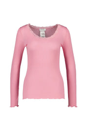 Langarmshirt aus Seide-, Baumwollmix