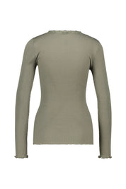 Langarmshirt aus Seide-, Baumwollmix