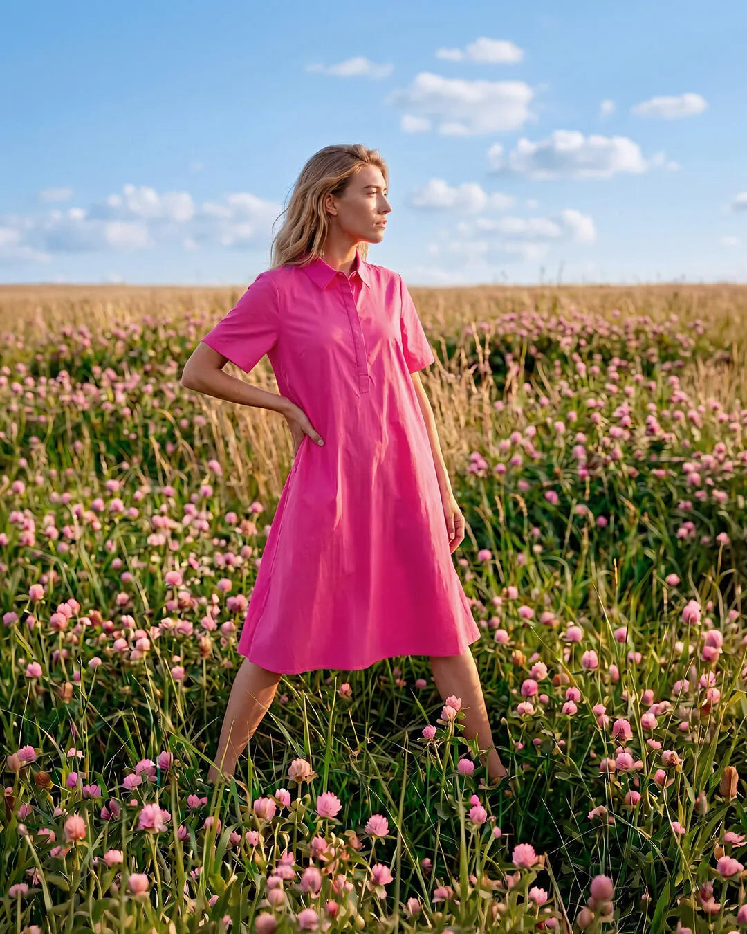 Freizeitkleid Mini aus Baumwollmix