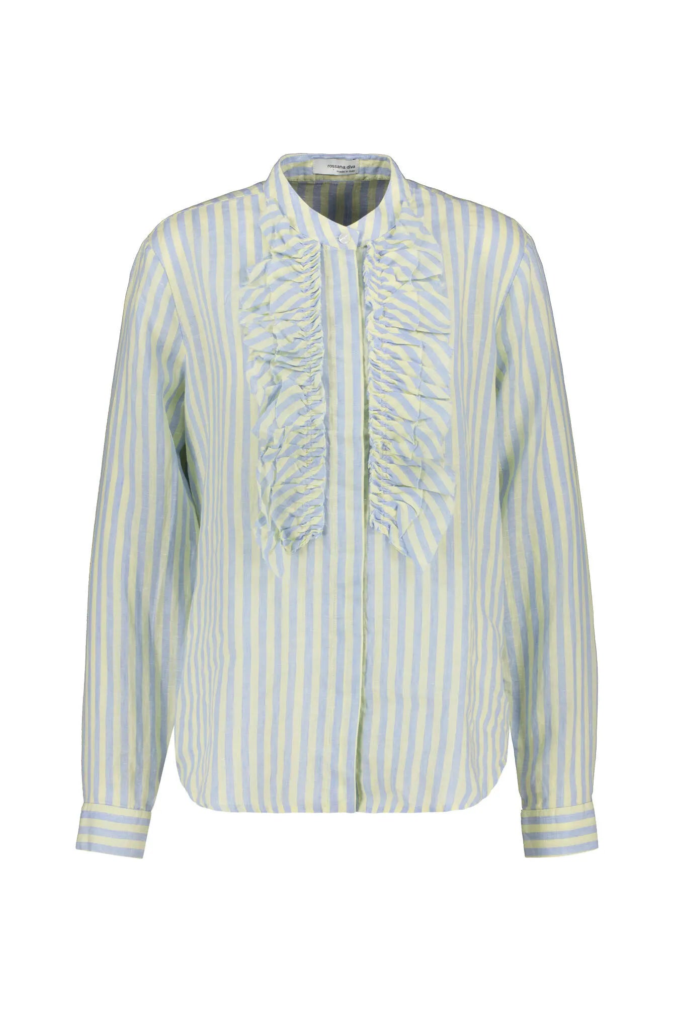 Leinenbluse mit Rüschen