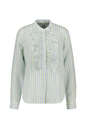 Leinenbluse mit Rüschen