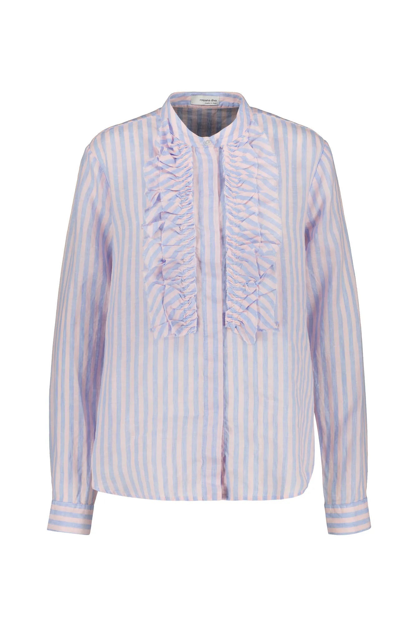 Leinenbluse mit Rüschen