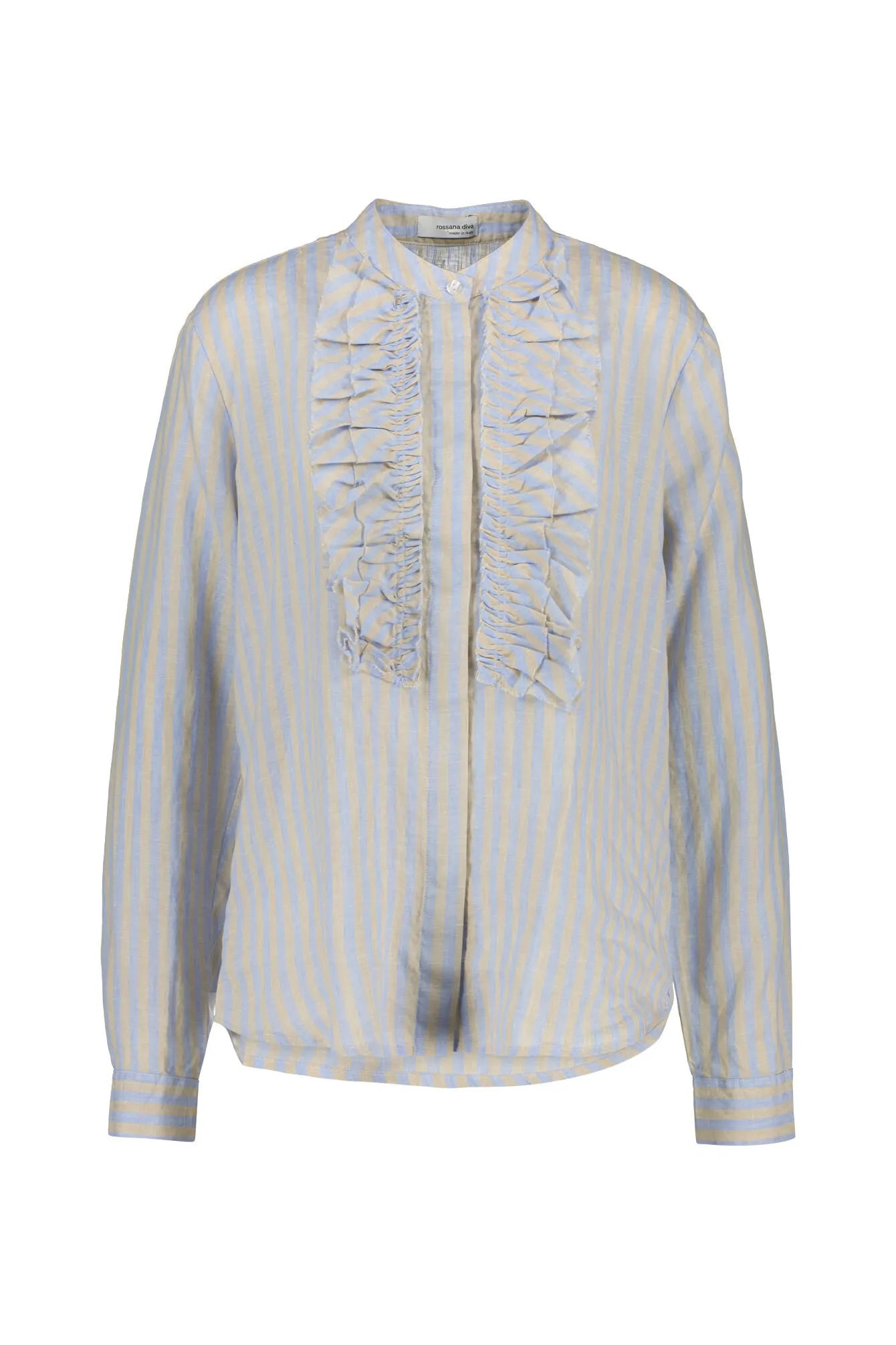 Leinenbluse mit Rüschen