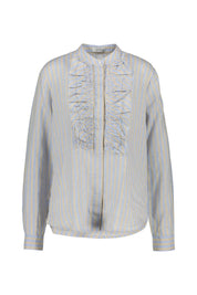 Leinenbluse mit Rüschen