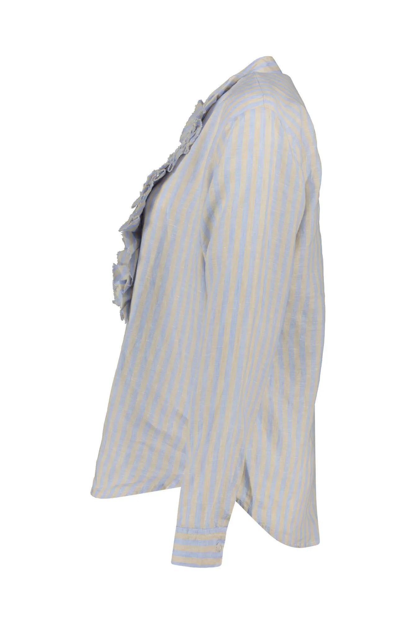 Leinenbluse mit Rüschen