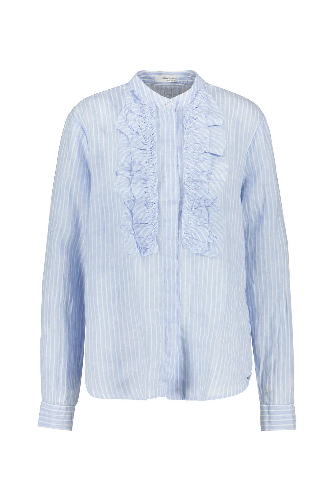 Leinenbluse mit Rüschen