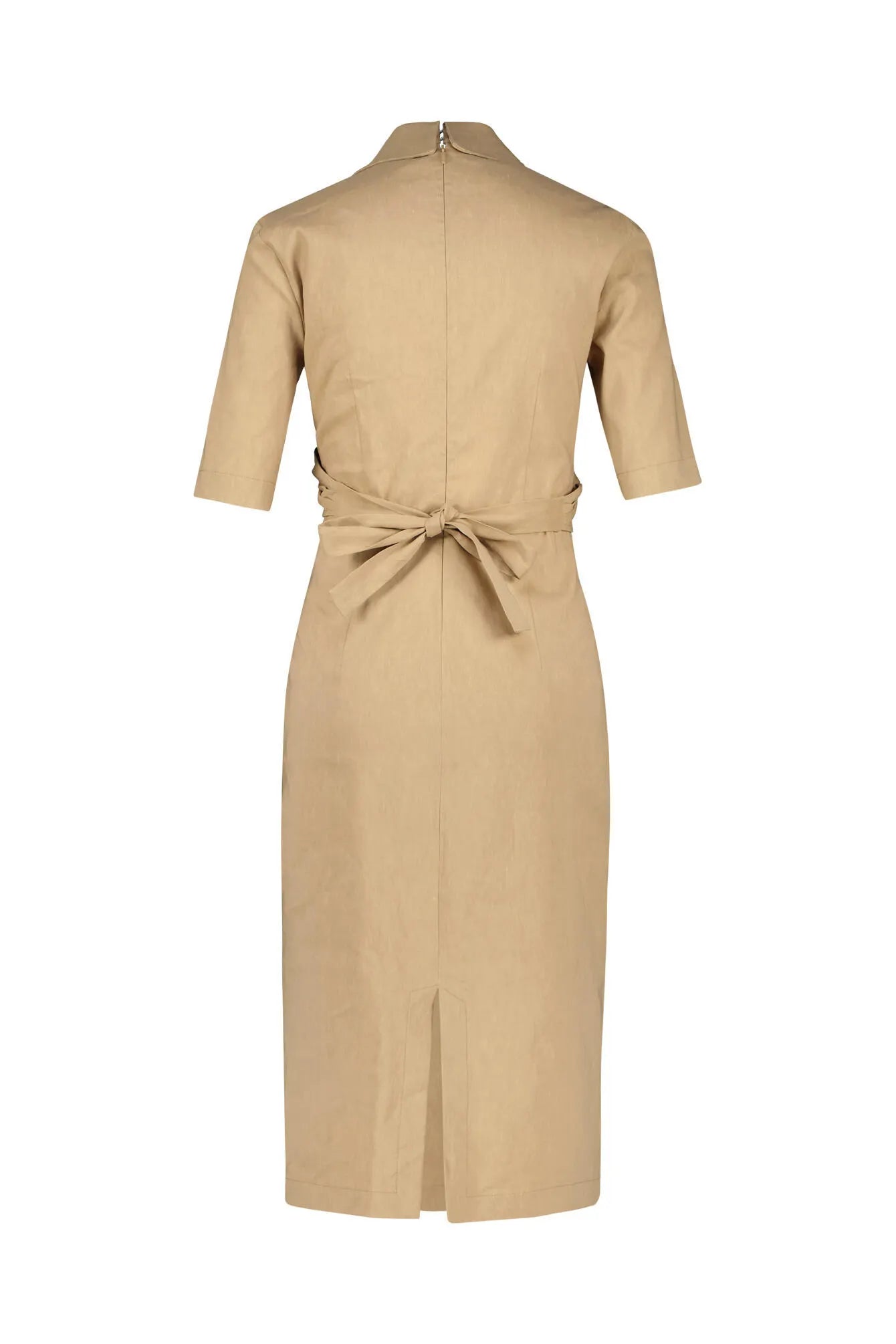 Wickelkleid Midi aus Leinenmix