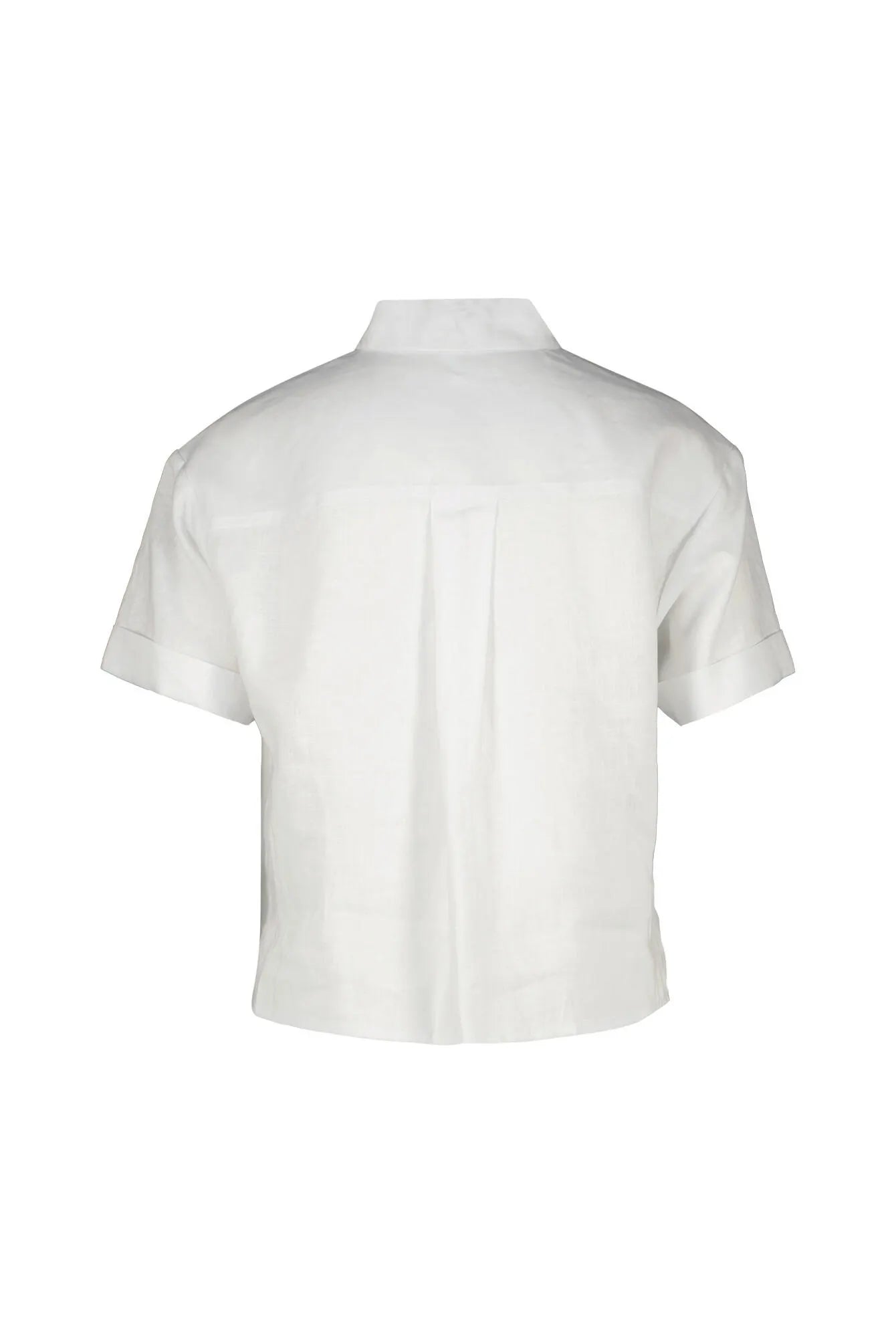 Leinenbluse mit aufgesetzten Taschen