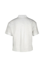 Leinenbluse mit aufgesetzten Taschen