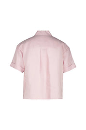 Leinenbluse mit aufgesetzten Taschen